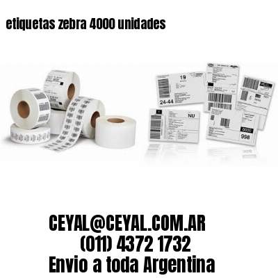 etiquetas zebra 4000 unidades