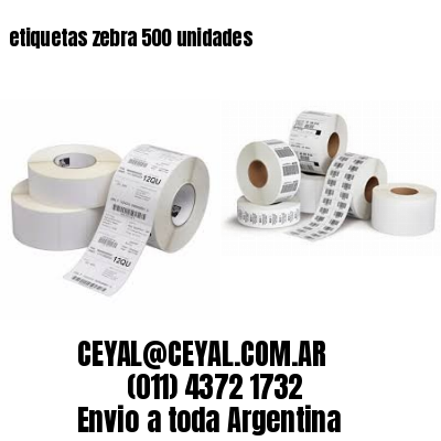 etiquetas zebra 500 unidades