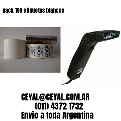 pack 100 etiquetas blancas