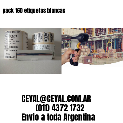 pack 160 etiquetas blancas