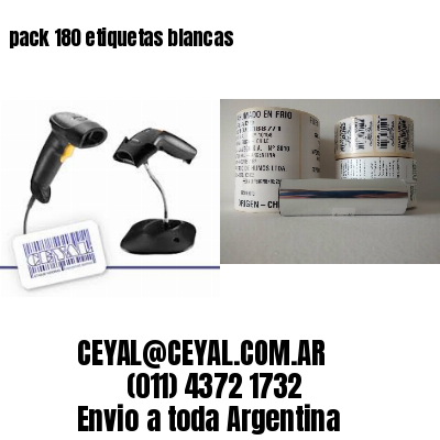 pack 180 etiquetas blancas