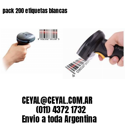 pack 200 etiquetas blancas