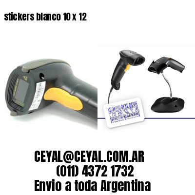 stickers blanco 10 x 12