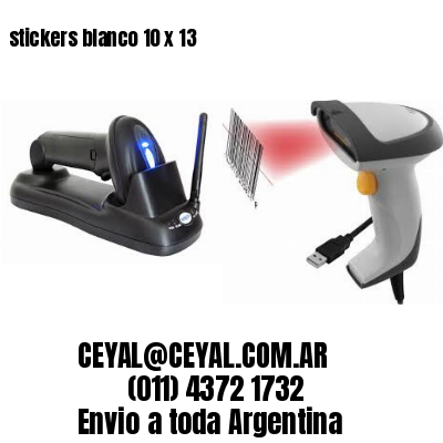 stickers blanco 10 x 13