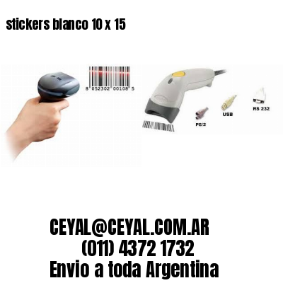 stickers blanco 10 x 15