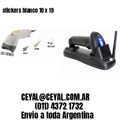 stickers blanco 10 x 19