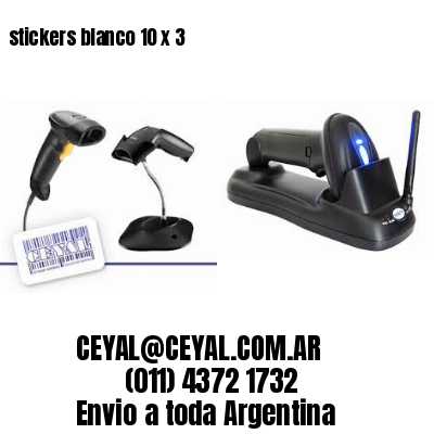 stickers blanco 10 x 3