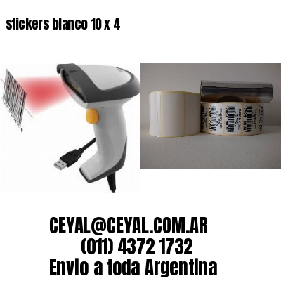 stickers blanco 10 x 4