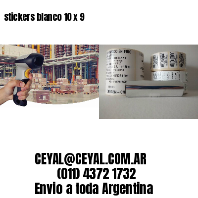 stickers blanco 10 x 9
