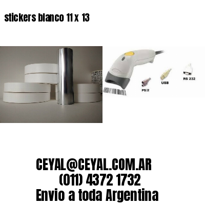 stickers blanco 11 x 13