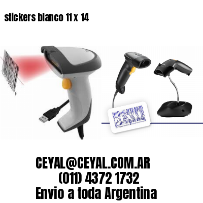 stickers blanco 11 x 14