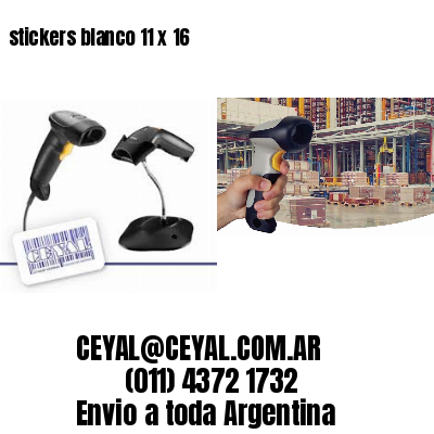 stickers blanco 11 x 16