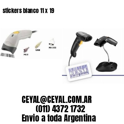 stickers blanco 11 x 19