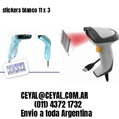stickers blanco 11 x 3