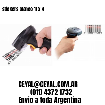 stickers blanco 11 x 4