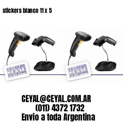 stickers blanco 11 x 5