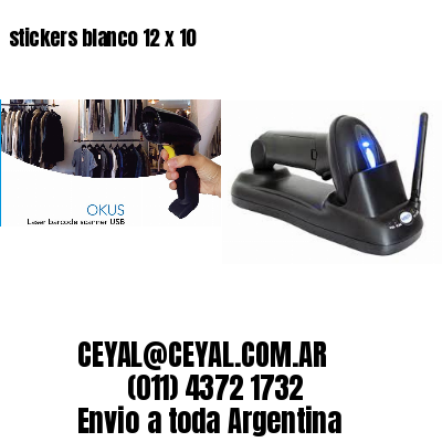 stickers blanco 12 x 10