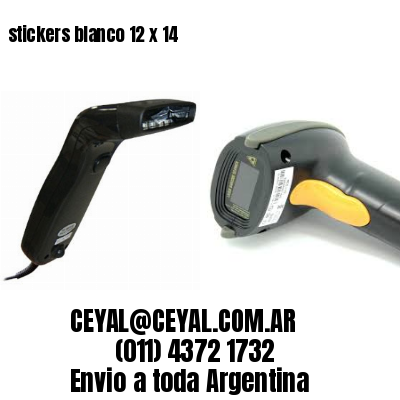 stickers blanco 12 x 14