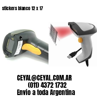 stickers blanco 12 x 17