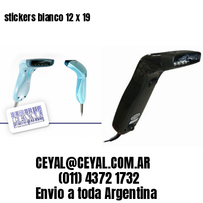 stickers blanco 12 x 19