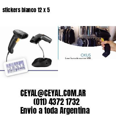 stickers blanco 12 x 5