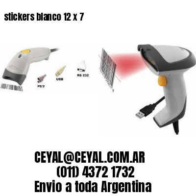 stickers blanco 12 x 7