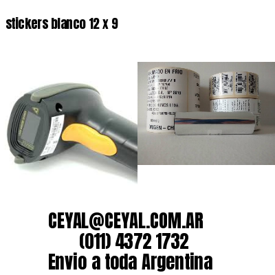stickers blanco 12 x 9