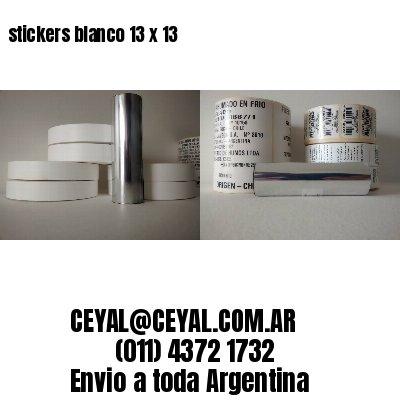 stickers blanco 13 x 13