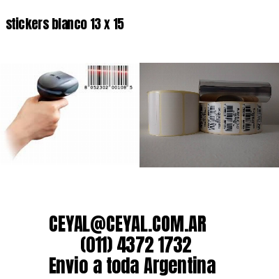 stickers blanco 13 x 15