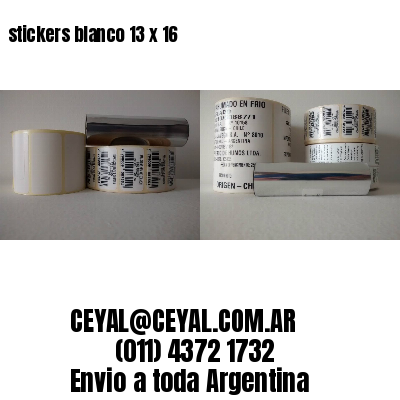 stickers blanco 13 x 16