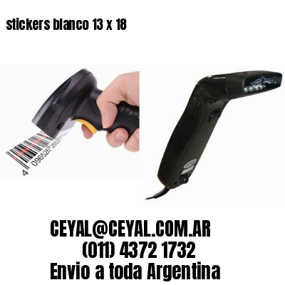 stickers blanco 13 x 18