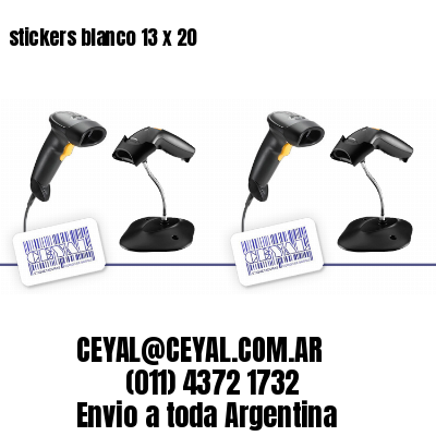 stickers blanco 13 x 20