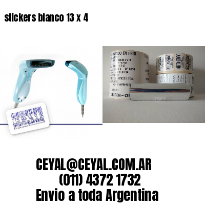 stickers blanco 13 x 4