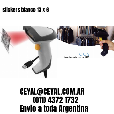 stickers blanco 13 x 6