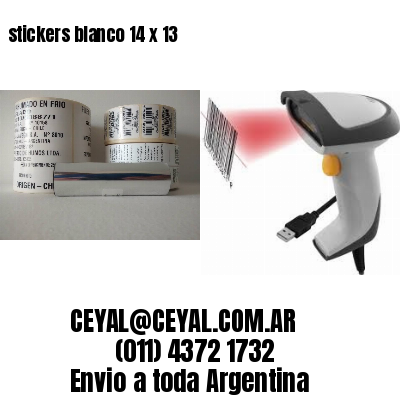 stickers blanco 14 x 13