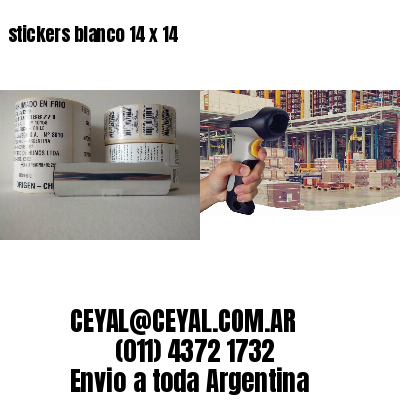 stickers blanco 14 x 14