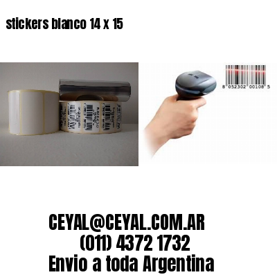 stickers blanco 14 x 15