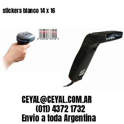 stickers blanco 14 x 16