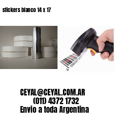 stickers blanco 14 x 17