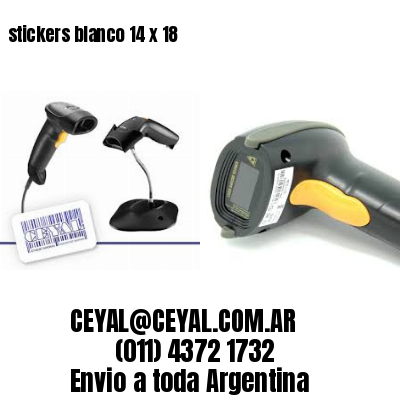 stickers blanco 14 x 18