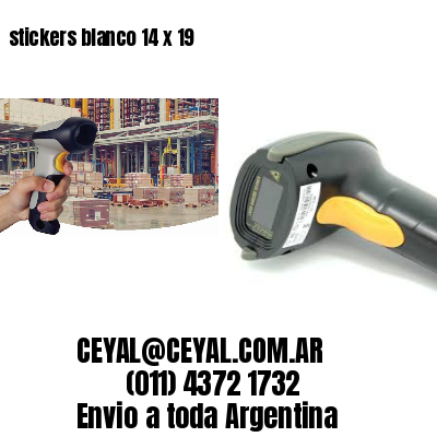 stickers blanco 14 x 19