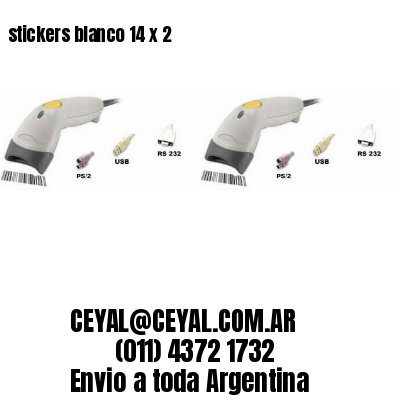 stickers blanco 14 x 2