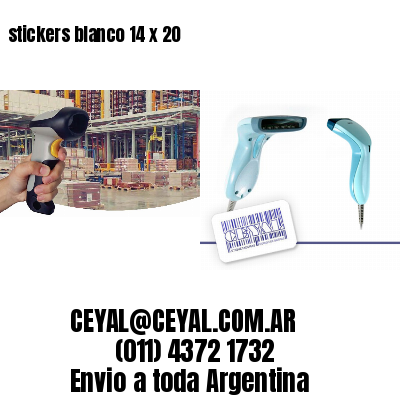 stickers blanco 14 x 20