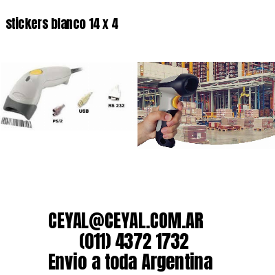 stickers blanco 14 x 4
