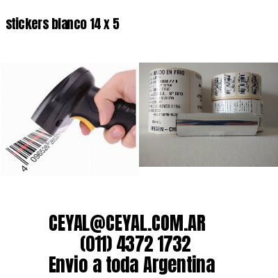 stickers blanco 14 x 5