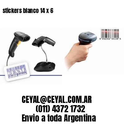 stickers blanco 14 x 6
