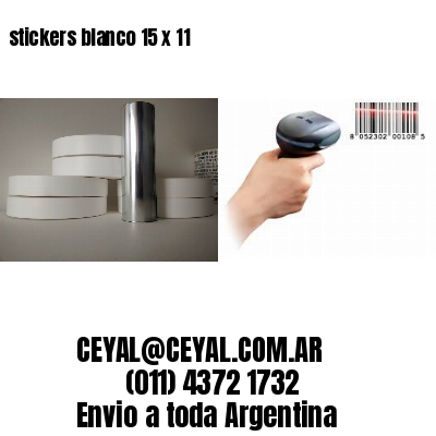 stickers blanco 15 x 11