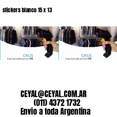 stickers blanco 15 x 13
