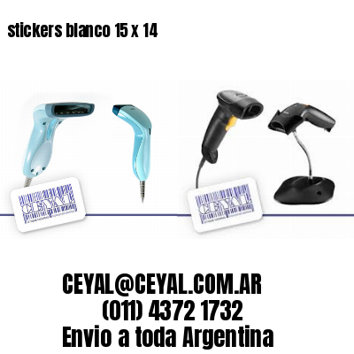 stickers blanco 15 x 14