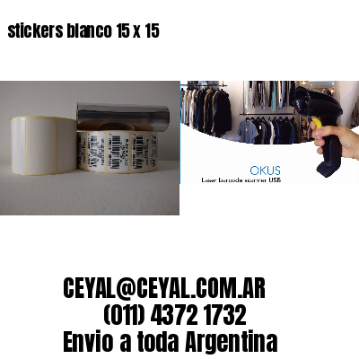 stickers blanco 15 x 15